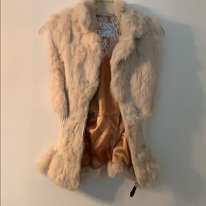 rabbit fur vest
